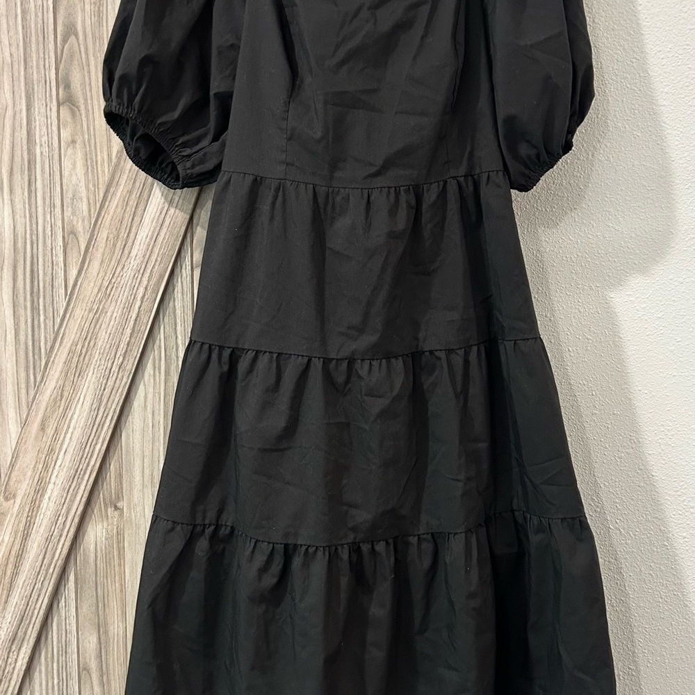 Elegant Black Tiered Dress